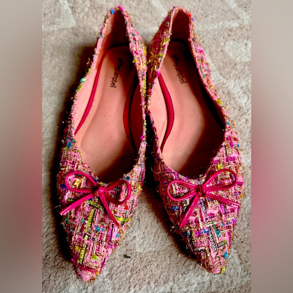 Jeffrey Campbell pink multicolor flats size 10